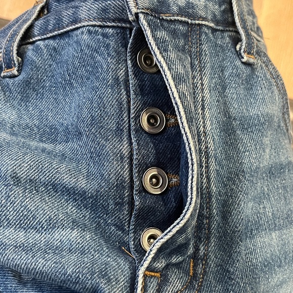 Madewell Low-Slung Straight Leg Button Fly 100% Cotton Jeans - Picture 10 of 10